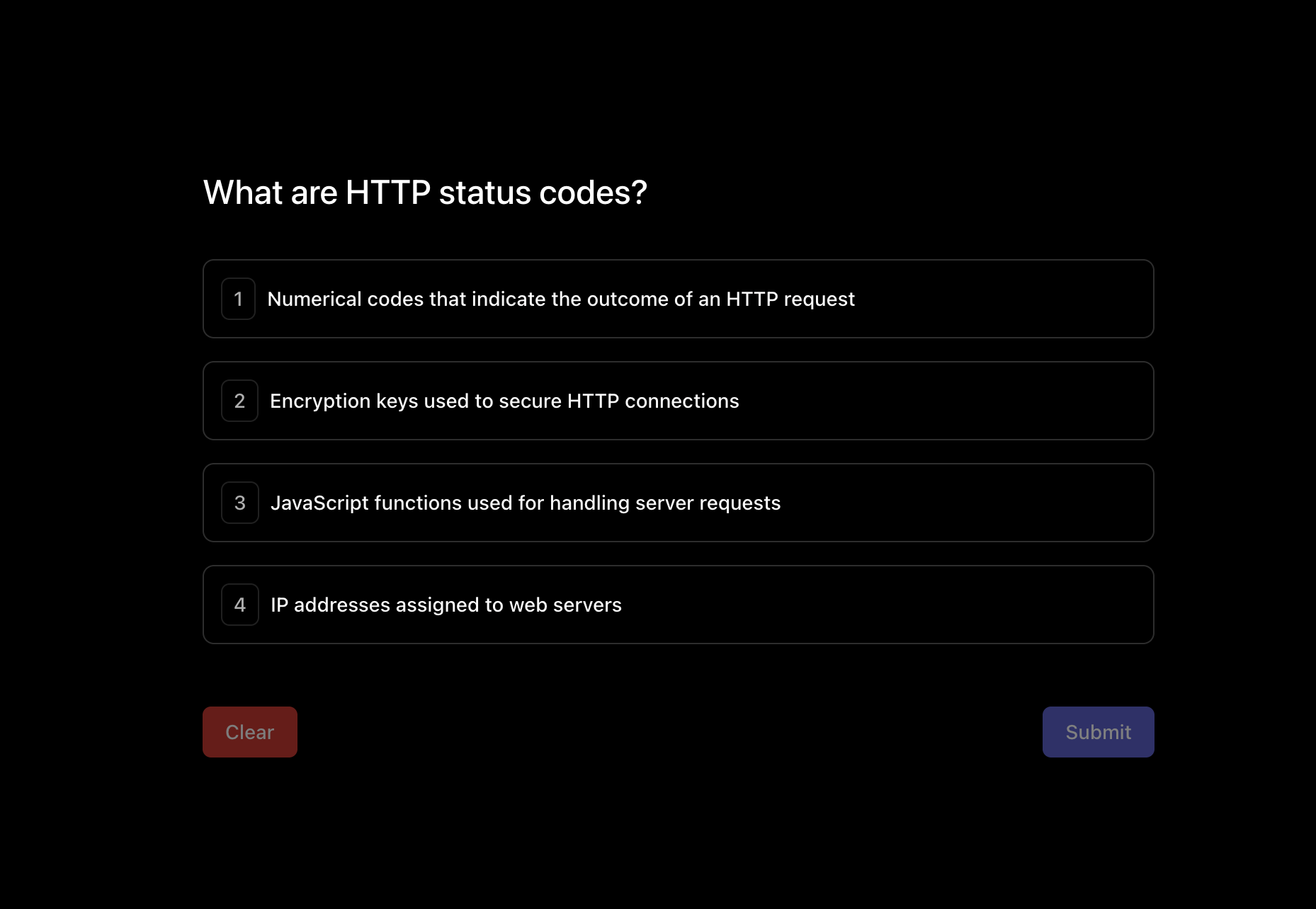 Simple multiple choice question